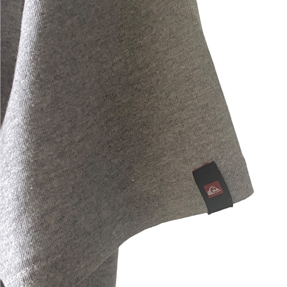 QUIKSILVER Surf Maroon Logo Grey Tee Shirt Men L Large - Picture 3 of 8